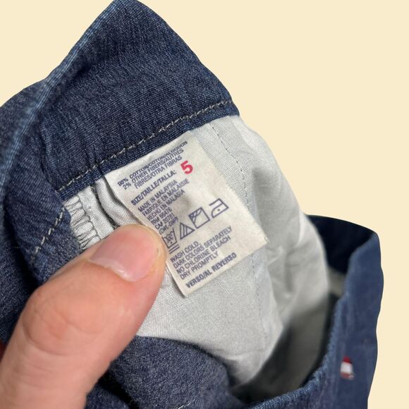 Vintage 90s Tommy Jeans skirt, size 5 blue mini to midi stretch skirt - Picture 7 of 7